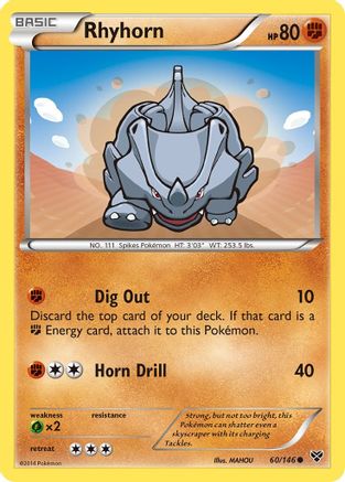 Rhyhorn (XY-060) (Reverse Holofoil)