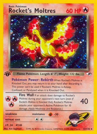 Rocket's Moltres (G1-012) (1st Edition Holofoil)