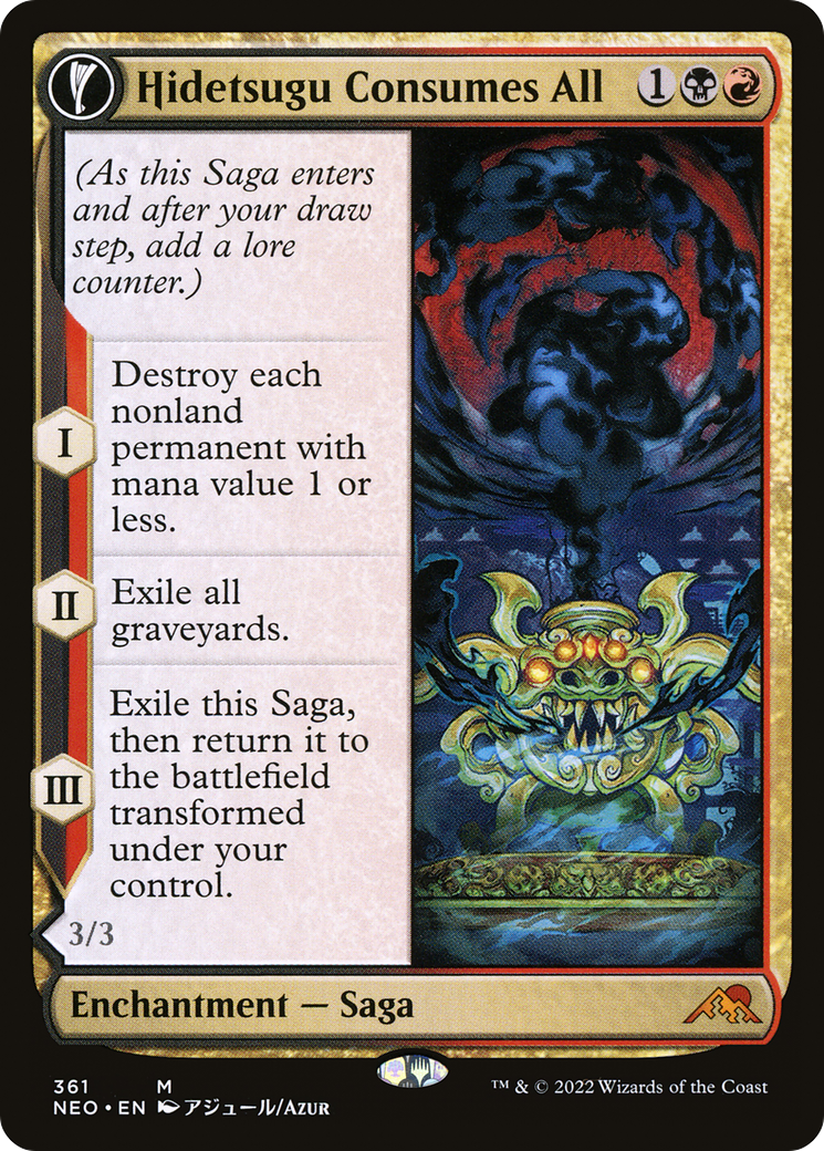 Hidetsugu Consumes All // Vessel of the All-Consuming (NEO-361) (Showcase) (Foil)