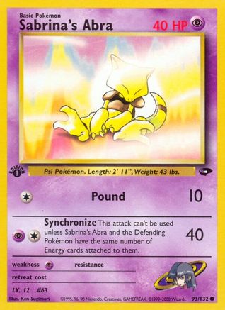 Sabrina's Abra (93) (G2-093) (1st Edition)