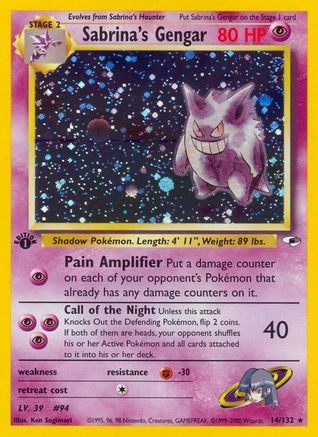 Sabrina's Gengar (G1-014) (1st Edition Holofoil)