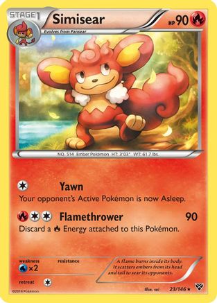 Simisear (XY-023) (Reverse Holofoil)