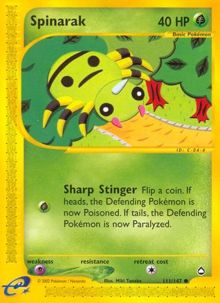 Spinarak (111) (AQ-111) (Reverse Holofoil)