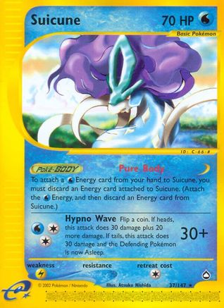 Suicune (AQ-037) (Reverse Holofoil)