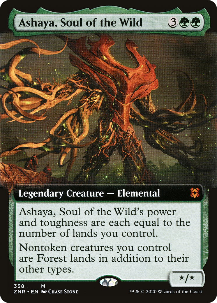 Ashaya, Soul of the Wild (ZNR-358) (Extended Art) (Foil)