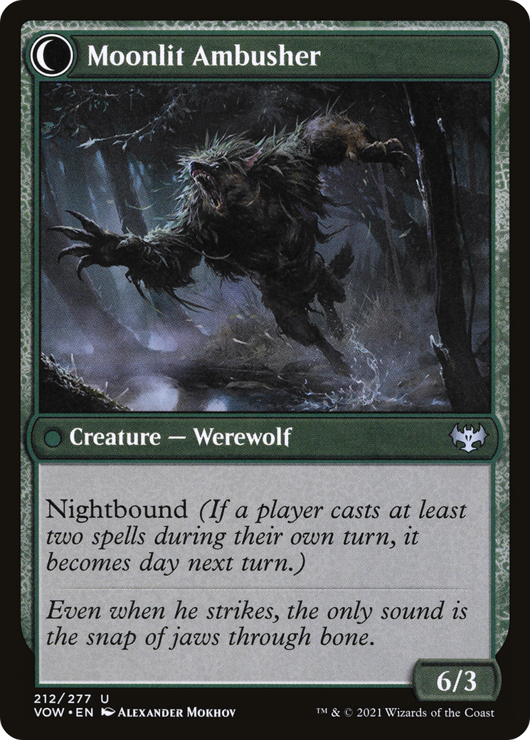Oakshade Stalker // Moonlit Ambusher (VOW-212) (Foil)