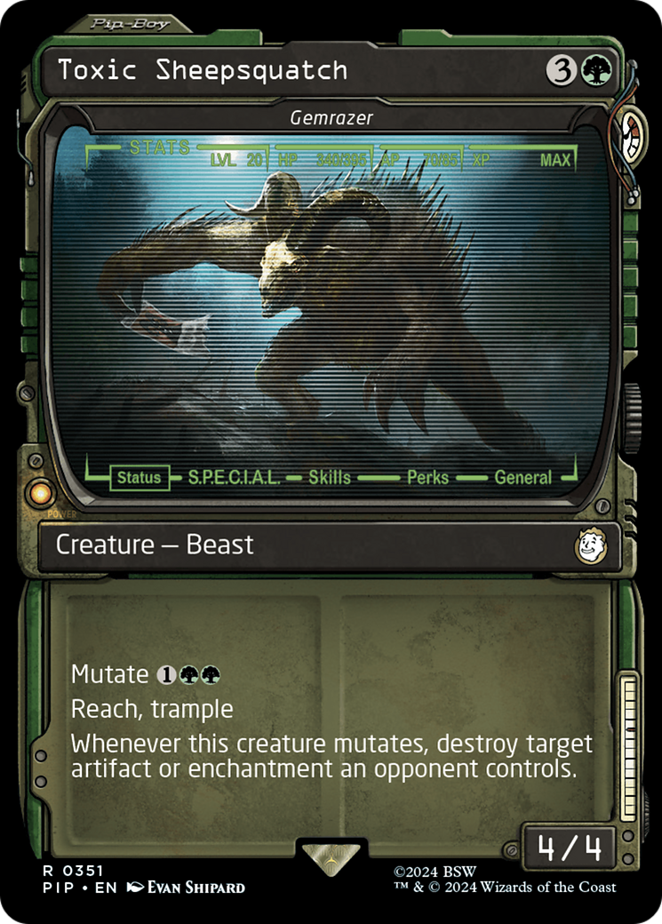 Toxic Sheepsquatch / Gemrazer (PIP-351) (Showcase)