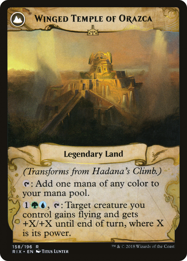 Hadana's Climb // Winged Temple of Orazca (RIX-158) (Foil)
