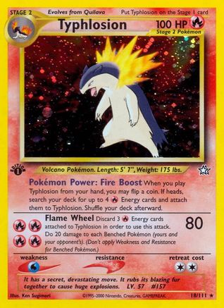 Typhlosion (18) (N1-) (1st Edition Holofoil)