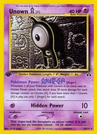 Unown [A] (33) (N2-033) (1st Edition)