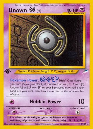 Unown [H] (N4-028) (1st Edition)