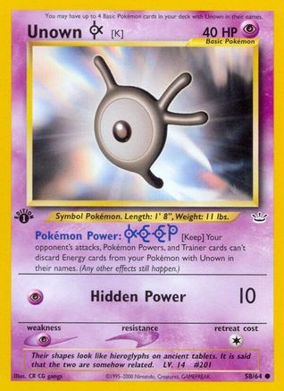 Unown [K] (N3-058) (Unlimited)