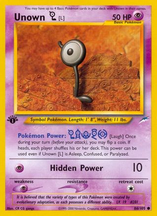 Unown [L] (N4-086) (1st Edition)