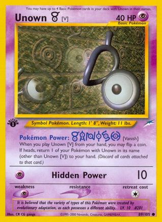 Unown [V] (N4-089) (Unlimited)