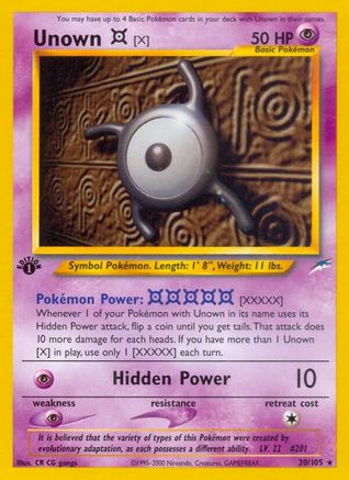 Unown [X] (N4-030) (Unlimited)