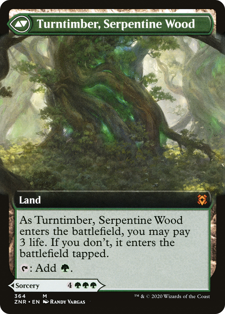 Turntimber Symbiosis // Turntimber, Serpentine Wood (ZNR-364) (Extended Art) (Foil)