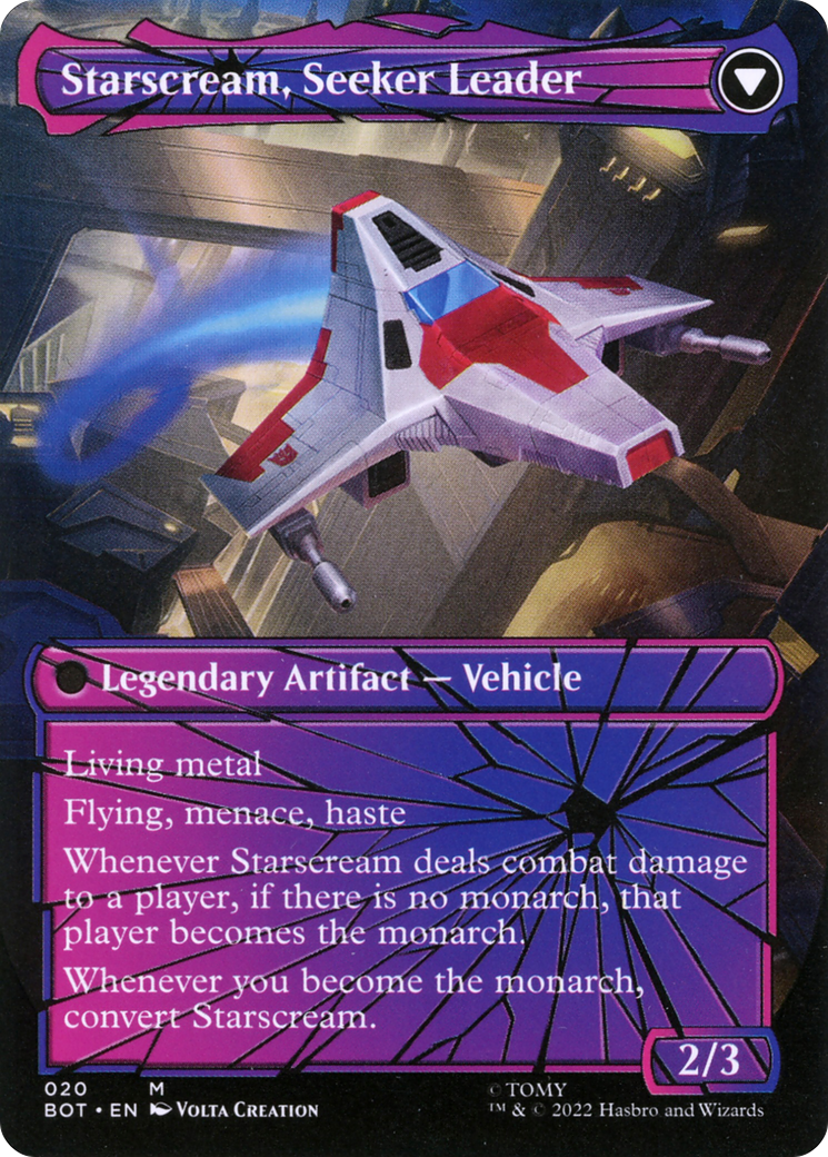 Starscream, Power Hungry // Starscream, Seeker Leader (BOT-020) (Shattered Glass) (Borderless)