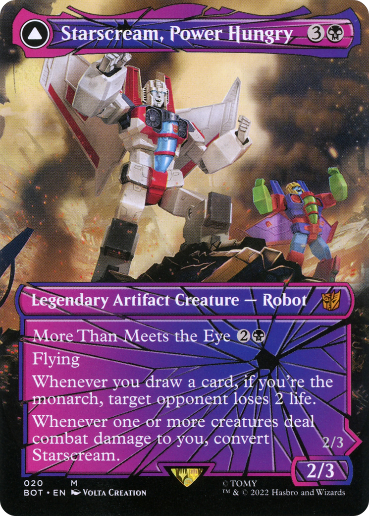 Starscream, Power Hungry // Starscream, Seeker Leader (BOT-020) (Shattered Glass) (Borderless)