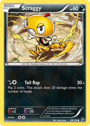Scraggy (FLF-058) (Reverse Holofoil)