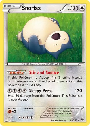 Snorlax (FLF-080) (Reverse Holofoil)