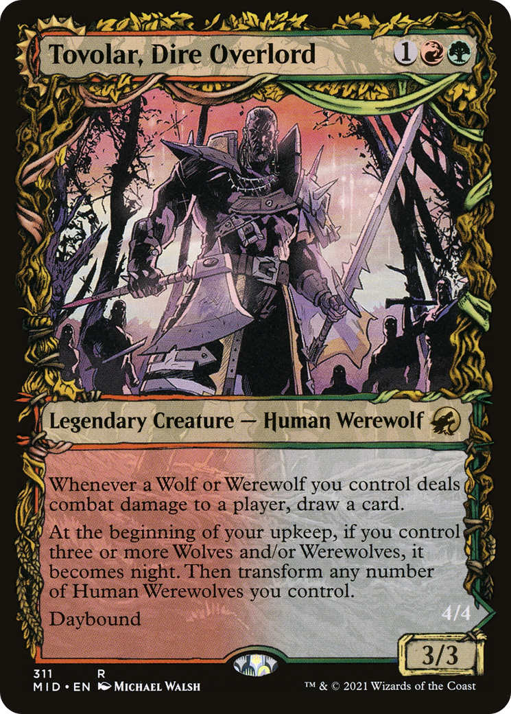 Tovolar, Dire Overlord // Tovolar, the Midnight Scourge (MID-311) (Showcase) (Foil)