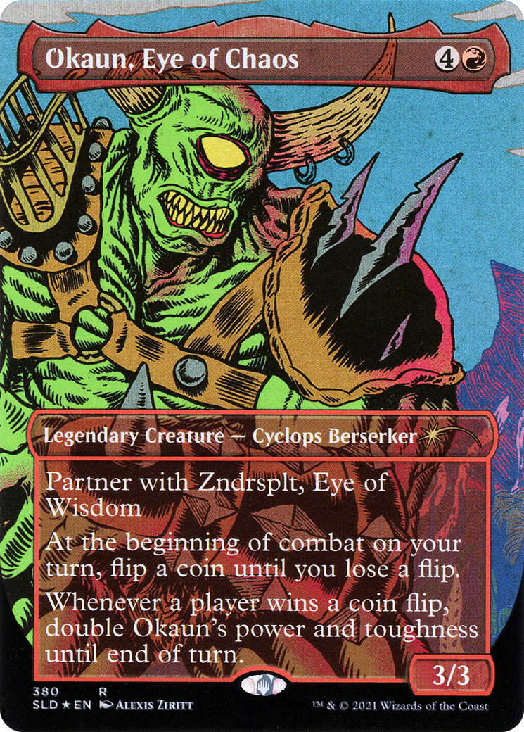 Okaun, Eye of Chaos // Okaun, Eye of Chaos (SLD-380) (Borderless) (Foil)
