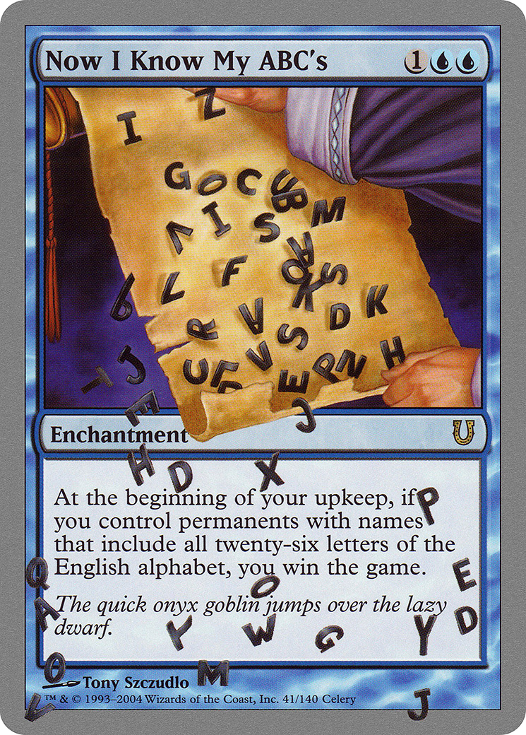 Now I Know My ABC's (UNH-041) (Foil)