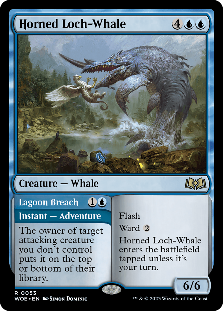 Horned Loch-Whale // Lagoon Breach (WOE-053) (Foil)