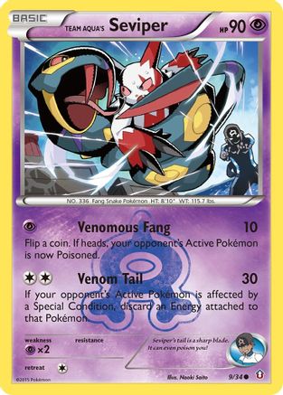 Team Aqua's Seviper (DCR-009) (Reverse Holofoil)