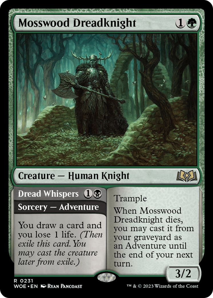 Mosswood Dreadknight // Dread Whispers (WOE-231) (Foil)