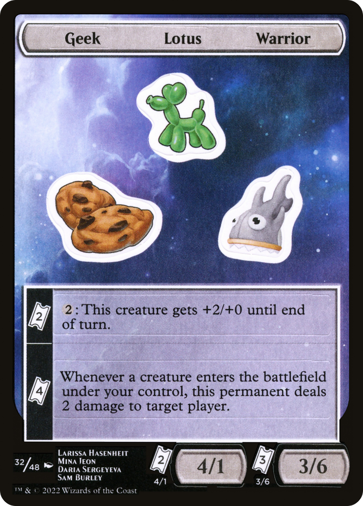 Geek Lotus Warrior Sticker Sheet (UNF-032)