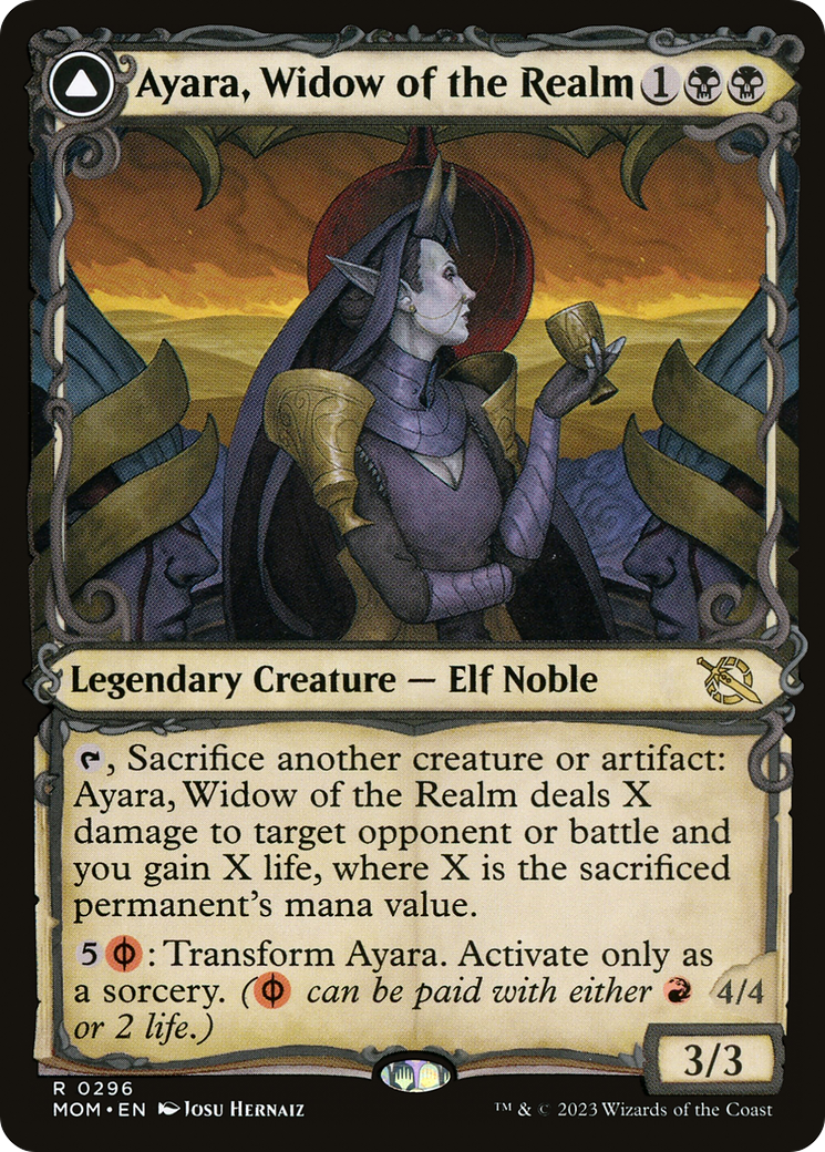 Ayara, Widow of the Realm // Ayara, Furnace Queen (MOM-296) (Showcase) (Foil)