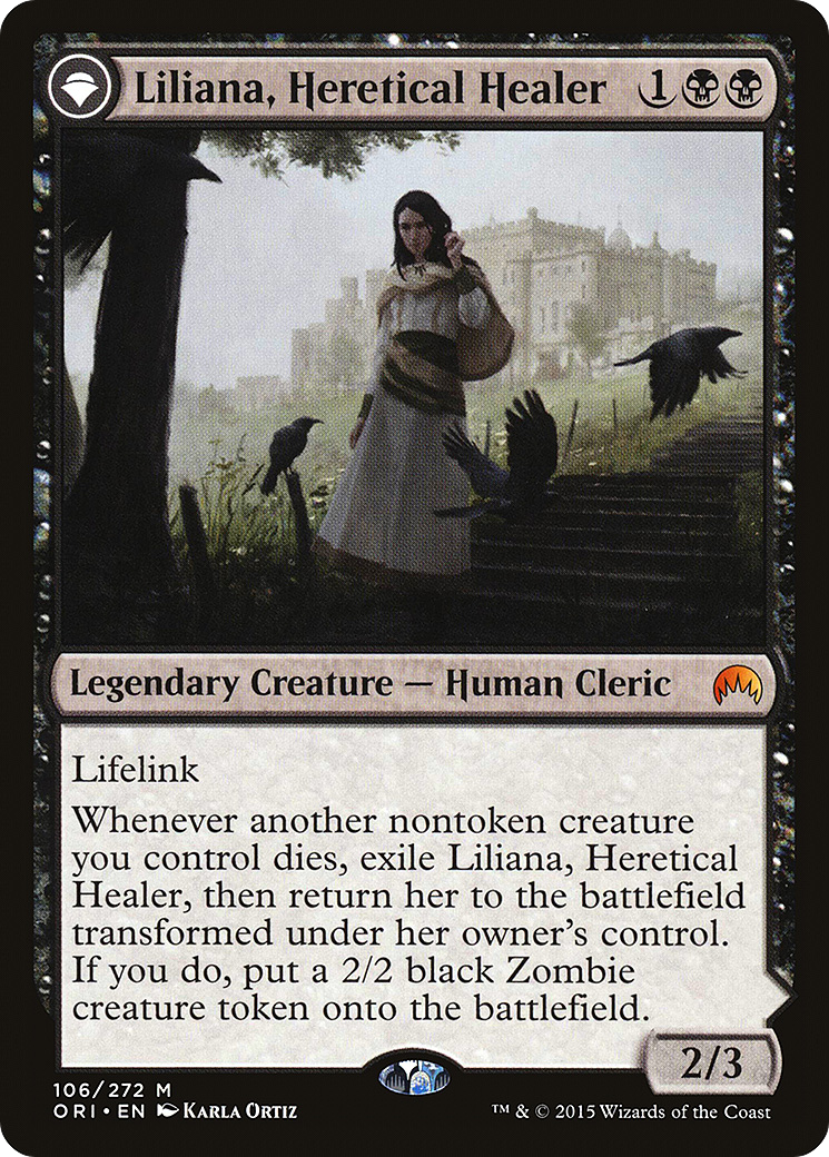 Liliana, Heretical Healer // Liliana, Defiant Necromancer (ORI-106) (Foil)