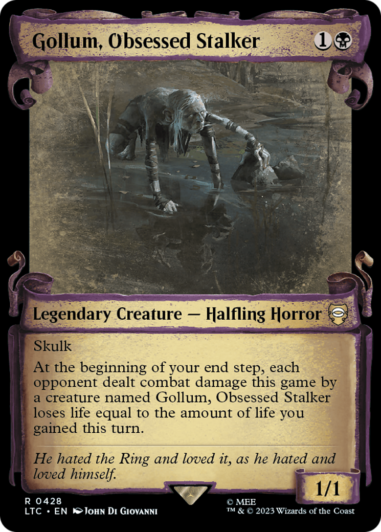Gollum, Obsessed Stalker (LTC-428) (Showcase) (Scroll) (Foil)