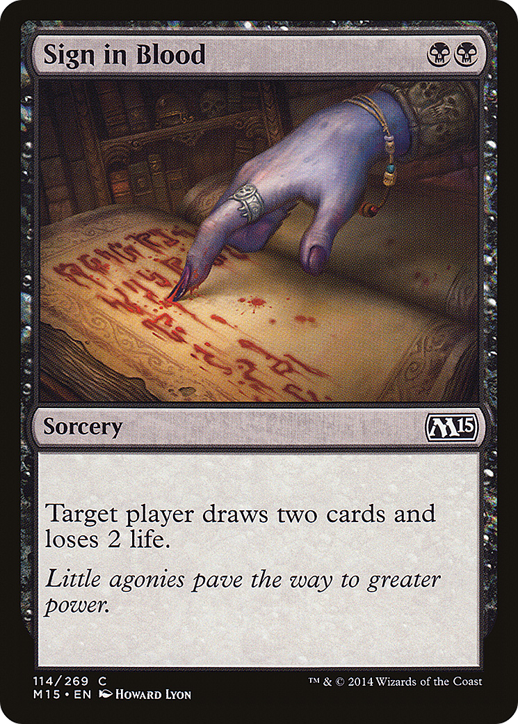 Sign in Blood (M15-114) (Foil)