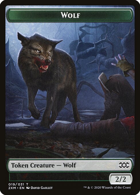 Copy // Wolf Double-Sided Token (2XM-31 // 19) (Foil)