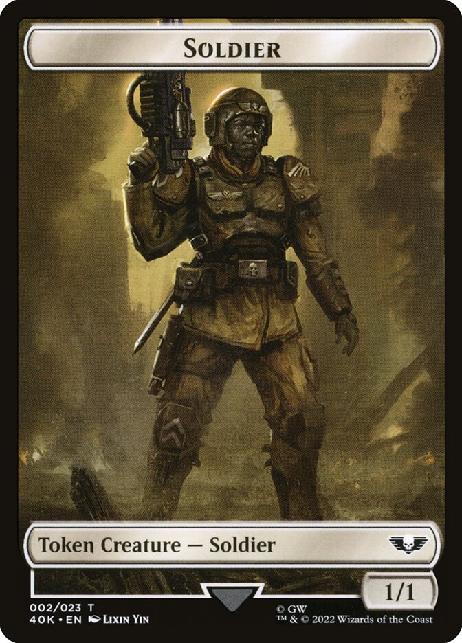 Soldier (002) // Space Marine Devastator Double-Sided Token (40K-2 // 5)