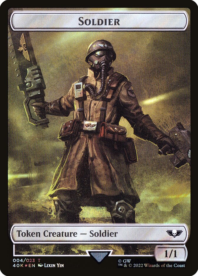 Soldier (004) // Vanguard Suppressor Double-Sided Token (Surge Foil) (40K-4 // 10)