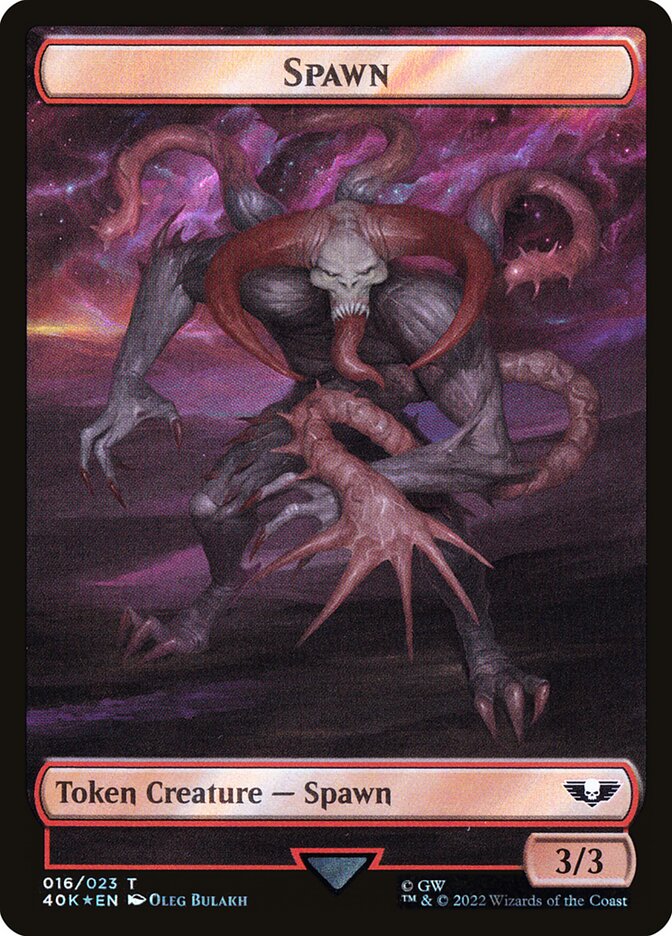 Spawn // Blue Horror Double-Sided Token (Surge Foil) (40K-16 // 20)