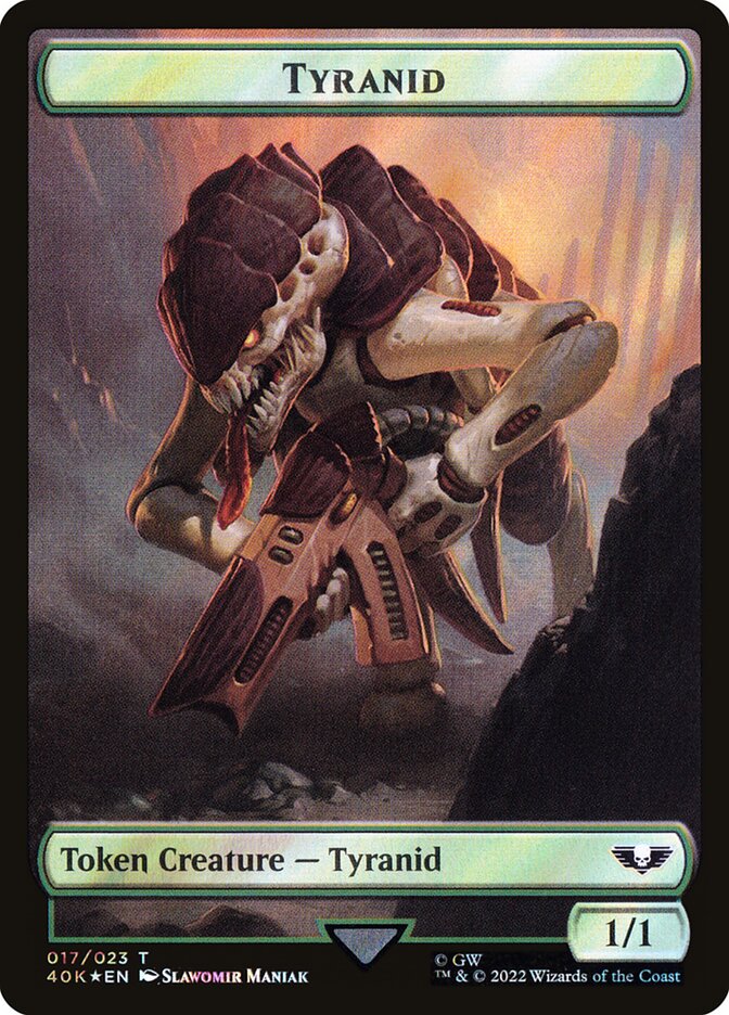 Tyranid (017) // Tyranid Warrior Double-Sided Token (Surge Foil) (40K-17 // 19)
