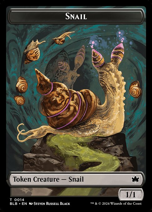 Snail // Thundertrap Trainer Double-Sided Token (BLB-14 // 9) (Foil)