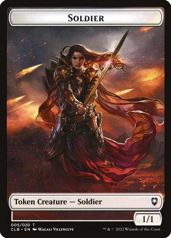 Treasure // Soldier Double-Sided Token (CLB-17 // 5) (Foil)
