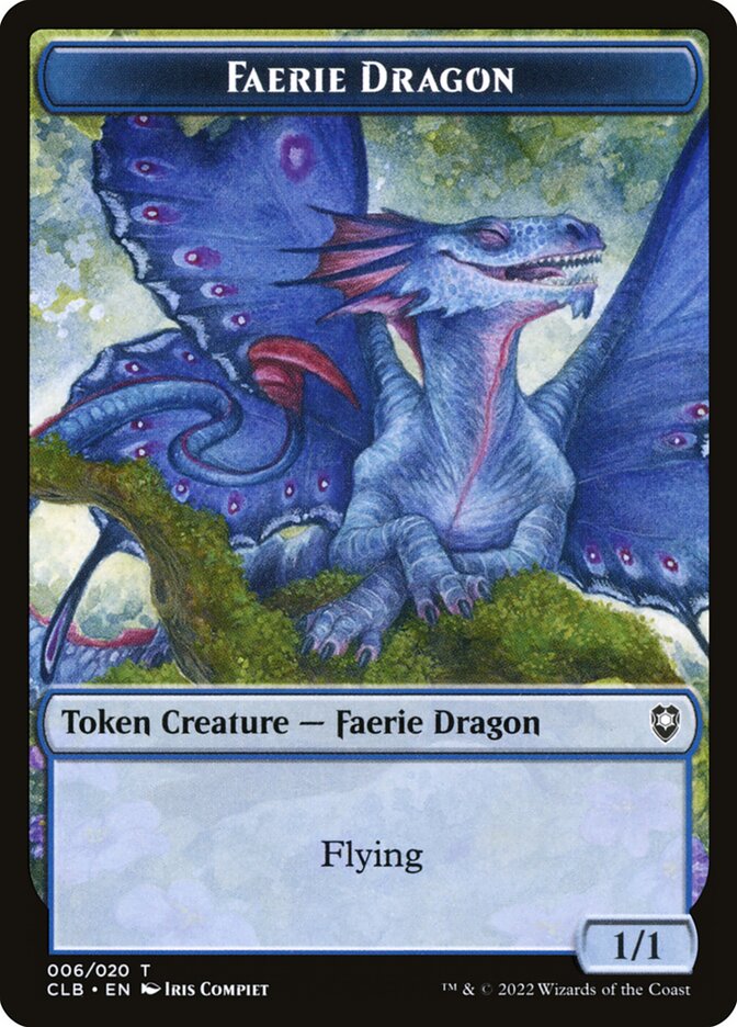 Treasure // Faerie Dragon Double-Sided Token (CLB-17 // 6) (Foil)