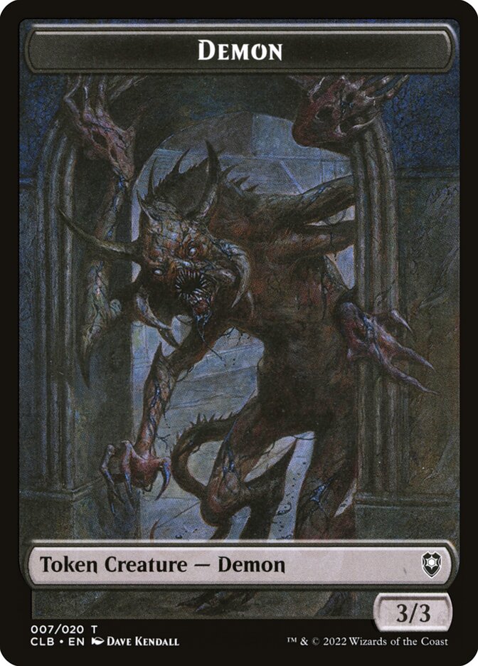 Treasure // Demon Double-Sided Token (CLB-17 // 7) (Foil)
