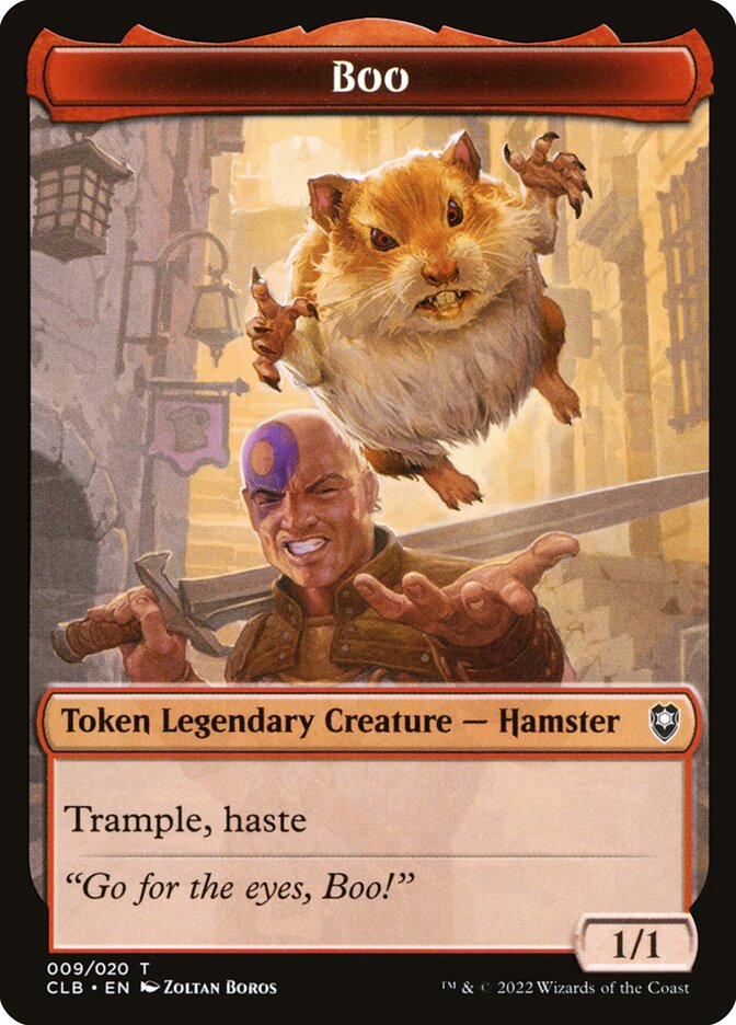 Treasure // Boo Double-Sided Token (CLB-17 // 9) (Foil)