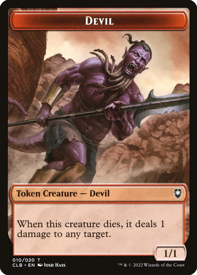 Treasure // Devil Double-Sided Token (CLB-17 // 10) (Foil)