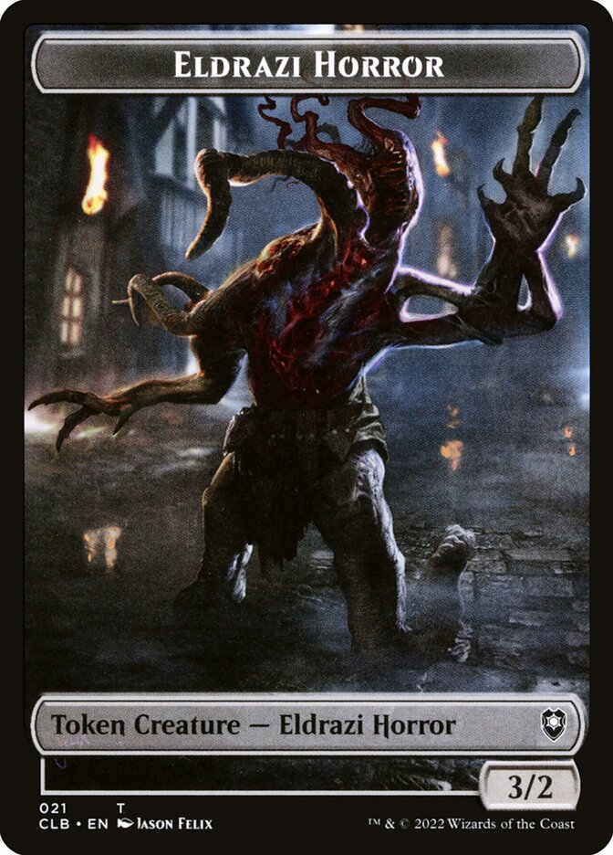 Horror // Eldrazi Horror Double-Sided Token (CLB-31 // 21)