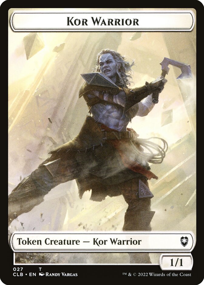 Kor Warrior // Wizard Double-Sided Token (CLB-27 // 30)