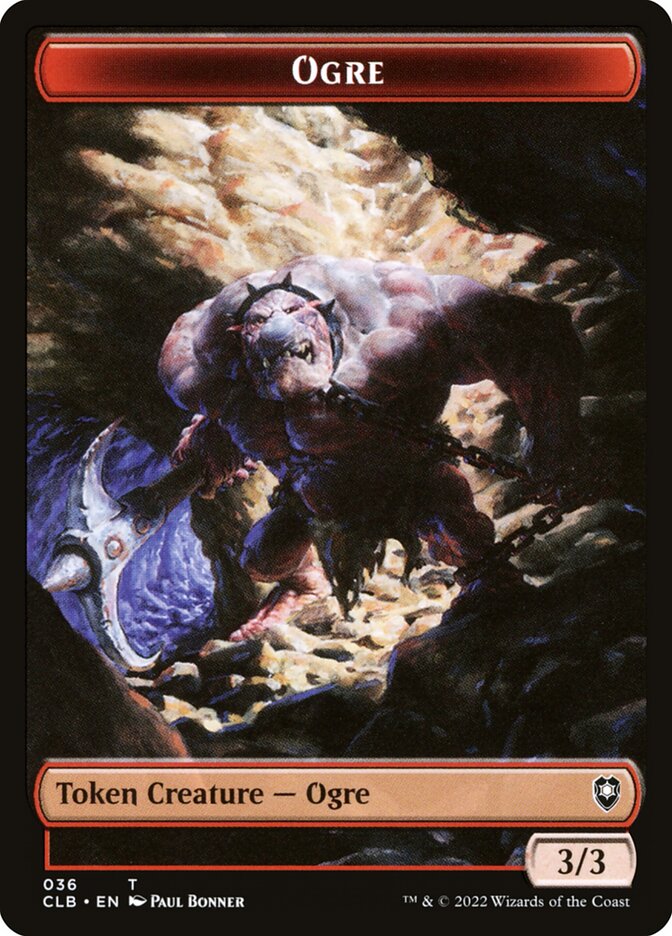 Boar // Ogre Double-Sided Token (CLB-12 // 36)