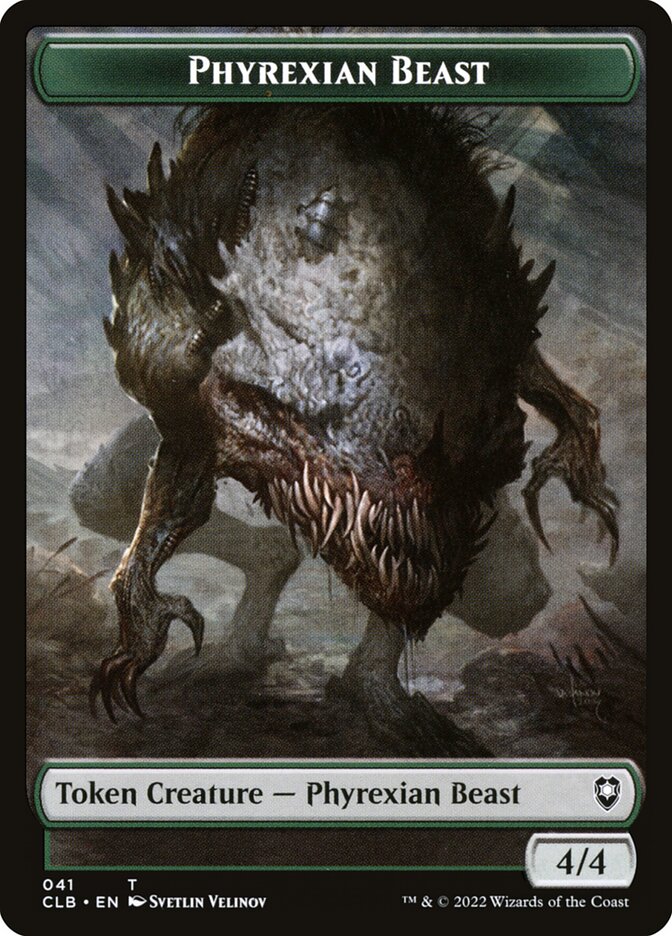 Phyrexian Beast // Wurm Double-Sided Token (CLB-41 // 44)